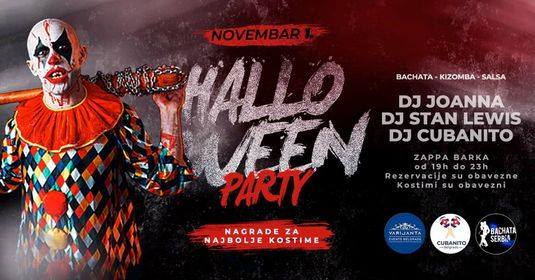 Halloween Party nedelja 1. novembar Zappa Barka