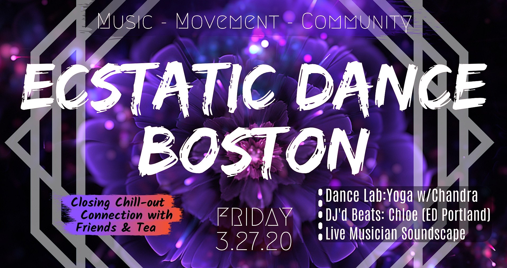 Ecstatic Dance Boston :: Chandra & DJ Chloe :: Virtual Online ::
