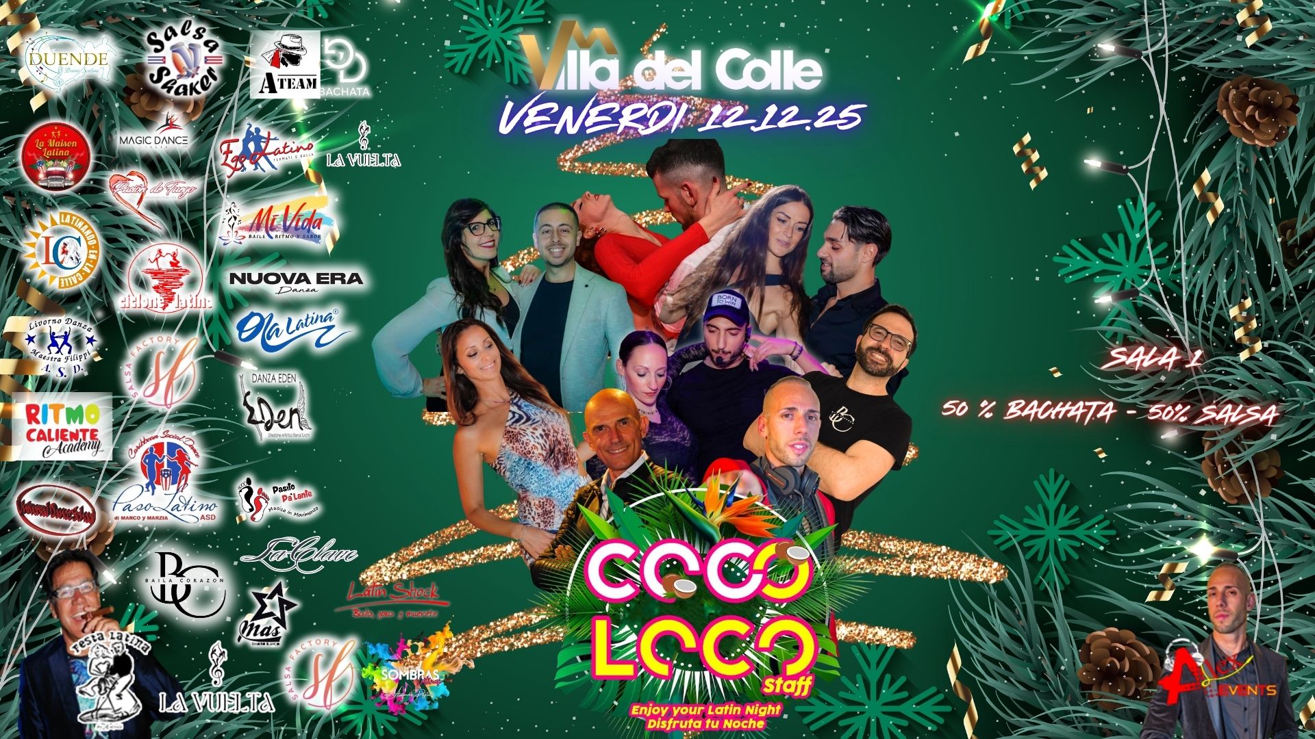 Venerdi 12 12 25 CocoLoco Latino @Villa del Colle