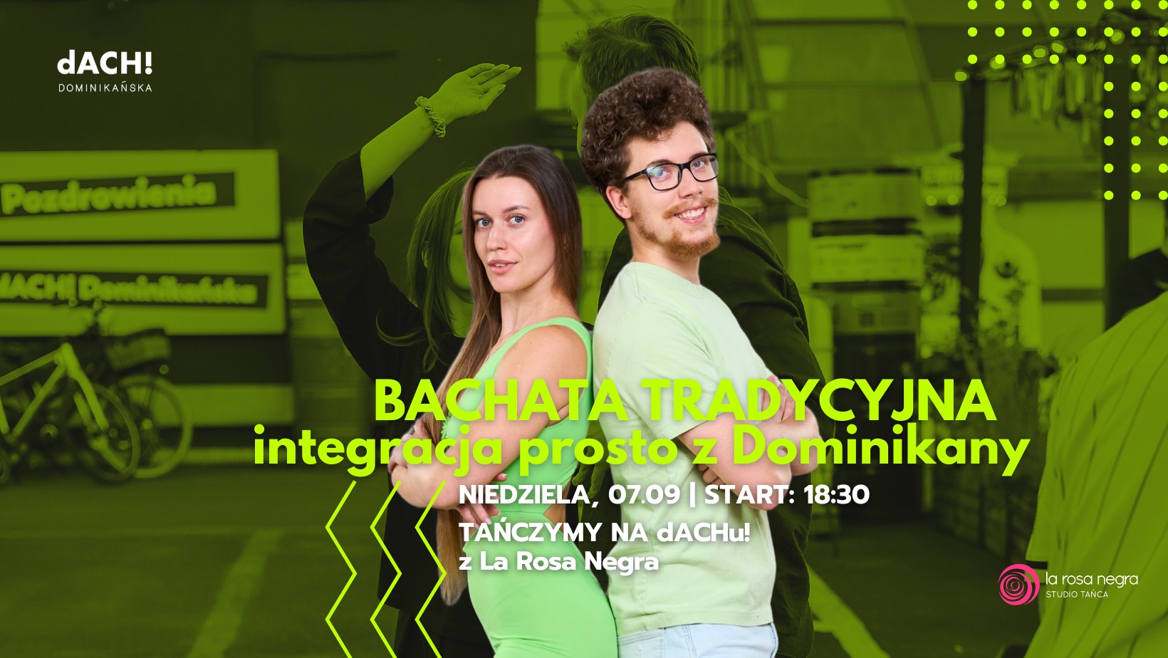 BACHATA TRADYCYJNA INTEGRACJA: potańcówka na dACHu Dominikańska z Kamilą&Mariuszem!