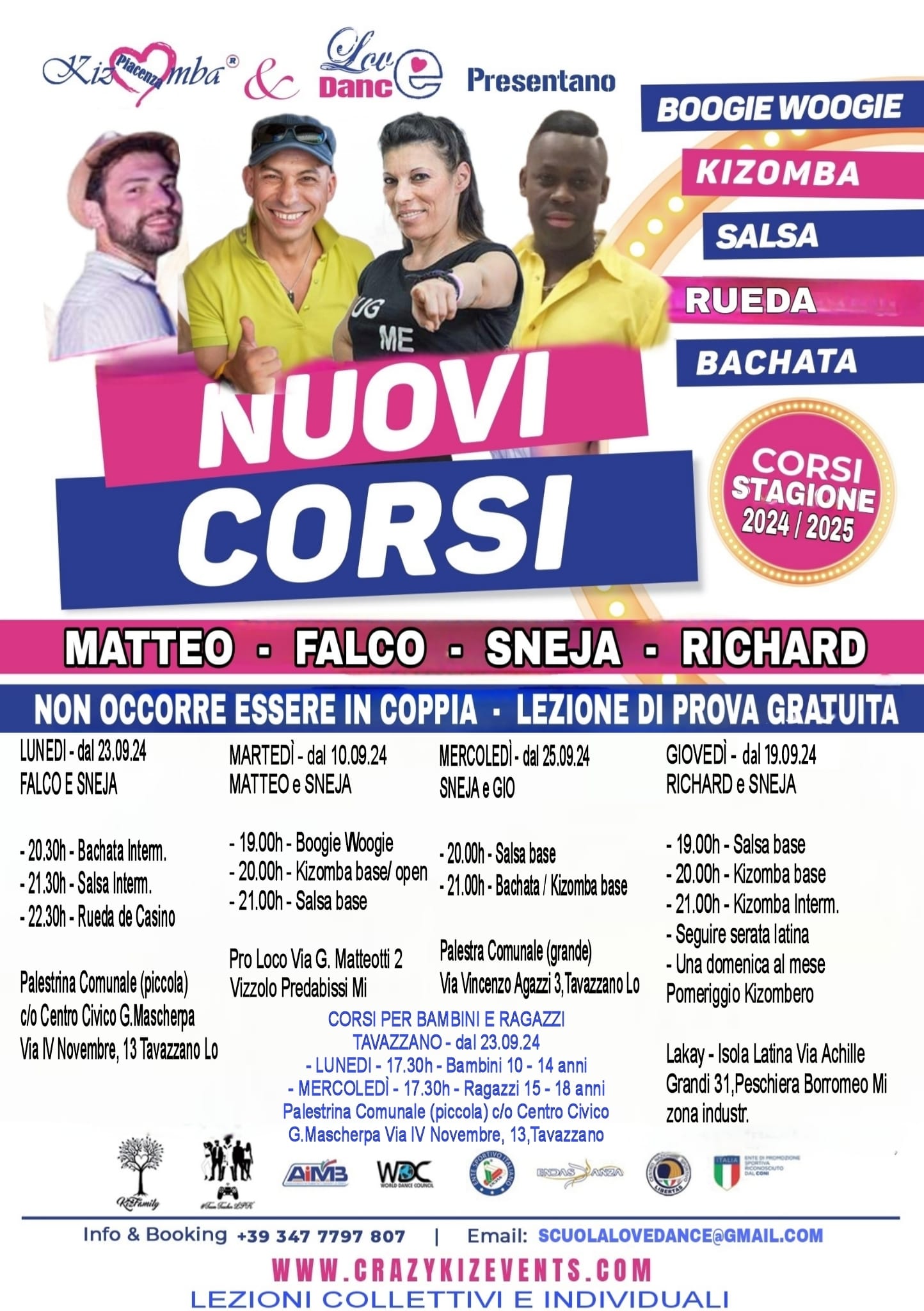 Corsi di ballo Stagione 2024 2025 Love Dance asd