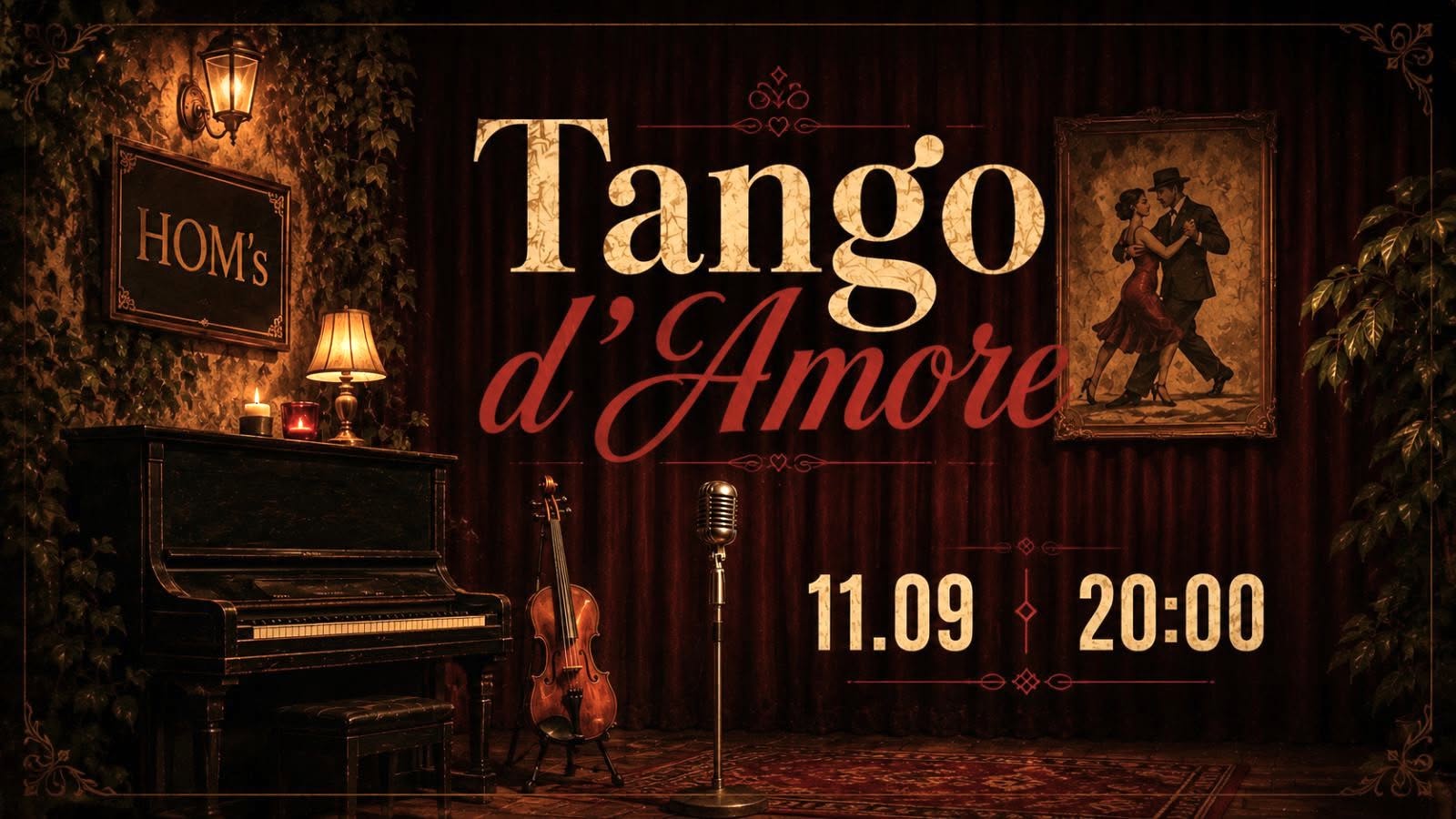 Tango d’Amore музикална среща между Южна и Северна Америка @ HOM’s, 11.09