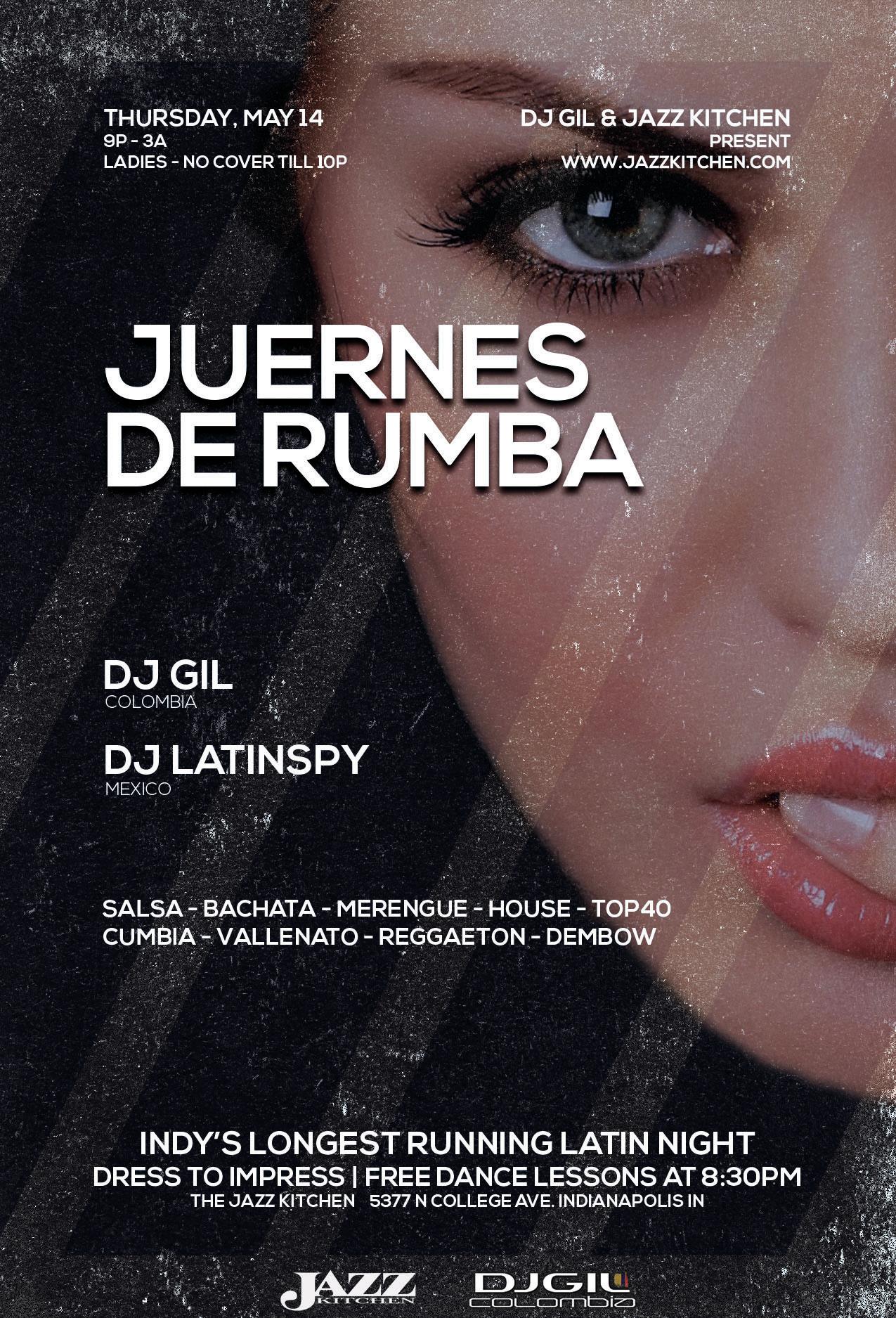 JUERNES DE RUMBA @ The Jazz Kitchen DJ GIL & DJ LatinSpy