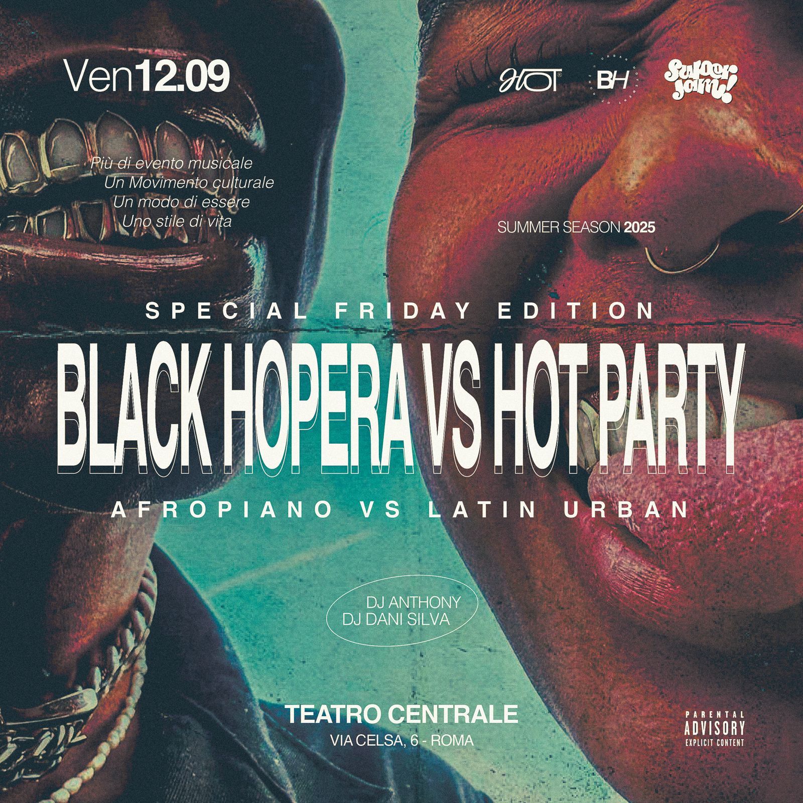 VENERDÌ 12 SETTEMBRE ✨ BLACK HOPERA vs HOT PARTY ✨ TEATRO CENTRALE
