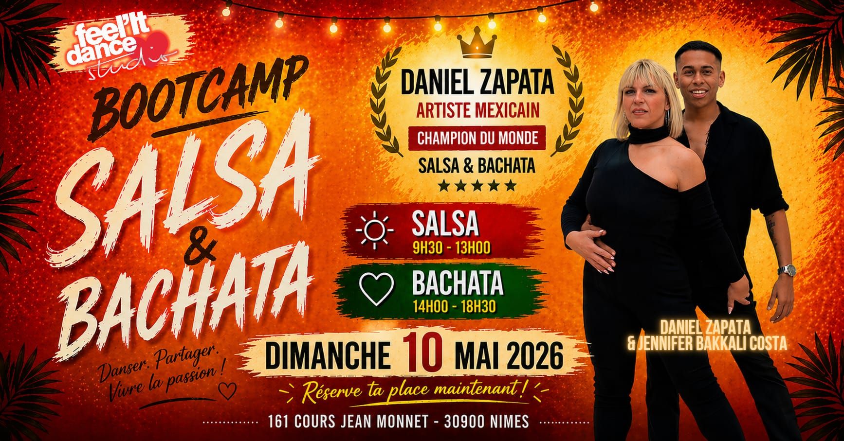 🔥 DOMINGO SALSA & BACHATA🔥 avec 🇲🇽 Daniel Zapata & Jennifer Bakkali 🇫🇷
