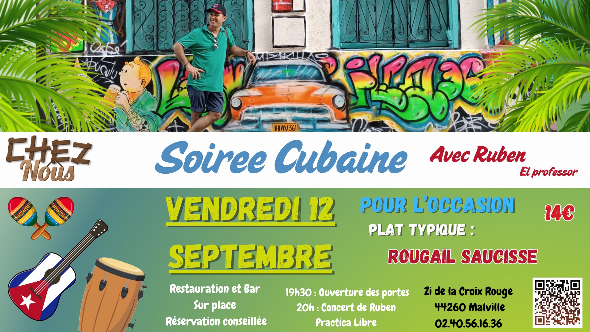 ✨️💥SOIREE CUBAINE RUBEN EL PROFESSOR 💥✨️