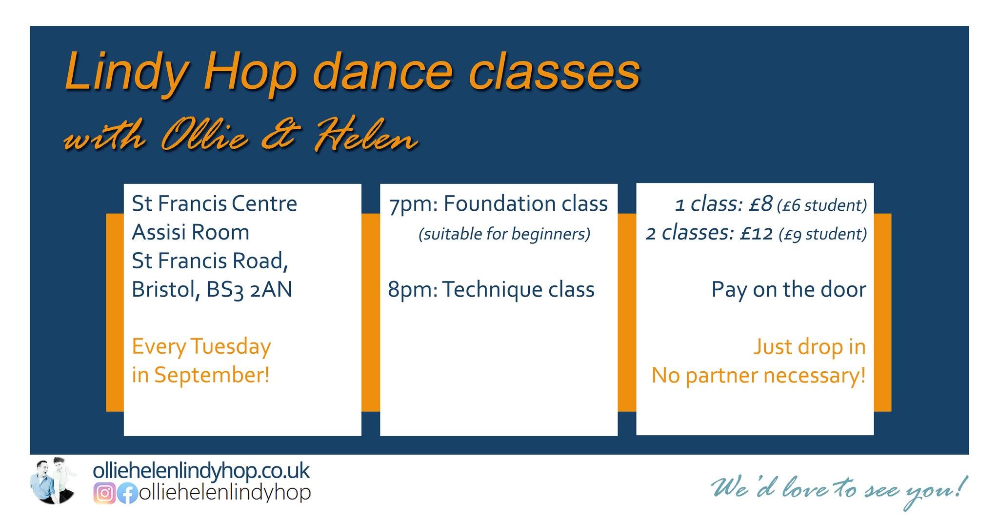 Lindy Hop Classes with Ollie & Helen