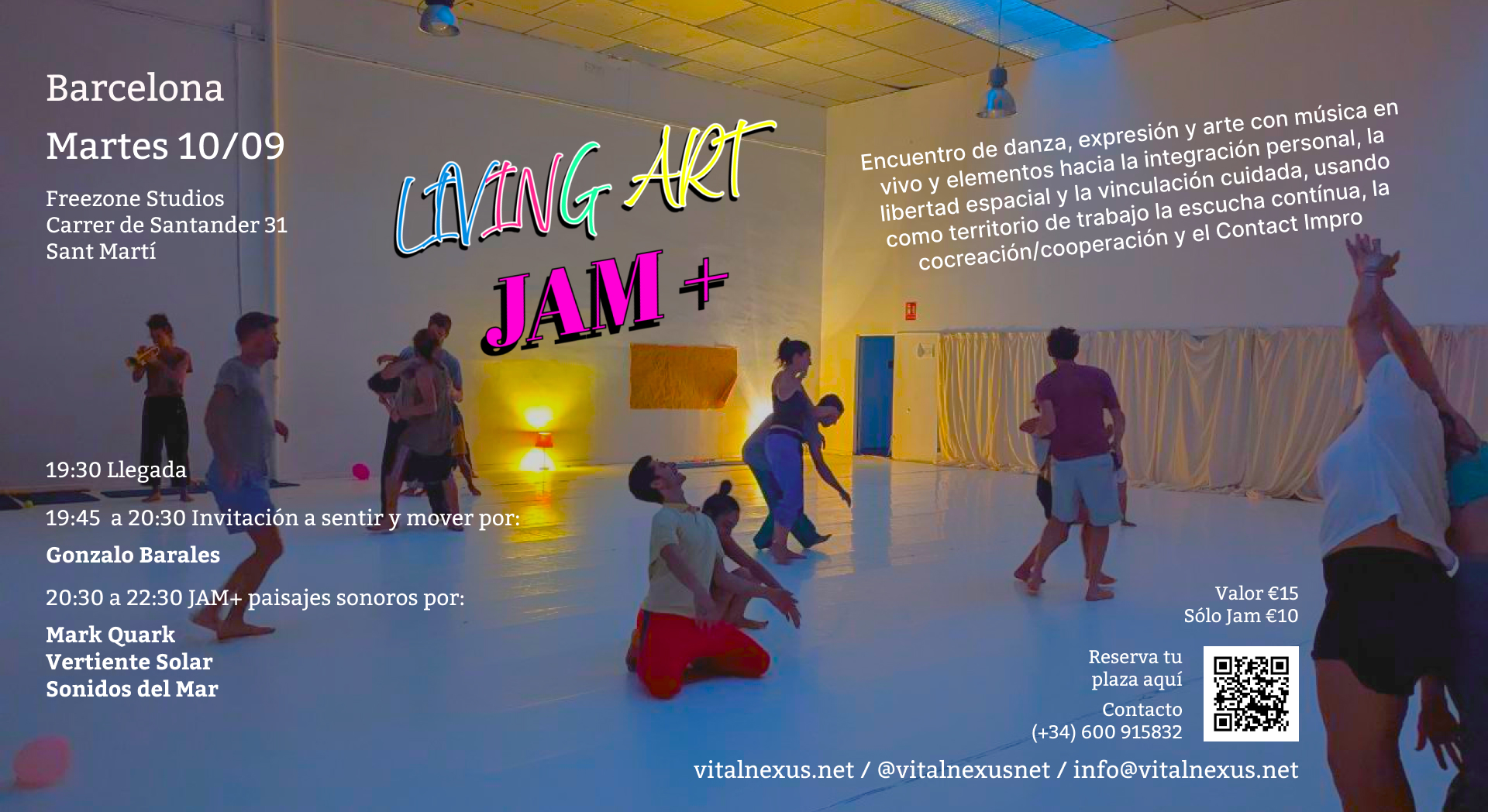 LIVING ROOM! JAM+ Mark Quark Vertiente Solar Sonidos del Mar + Contact Impro
