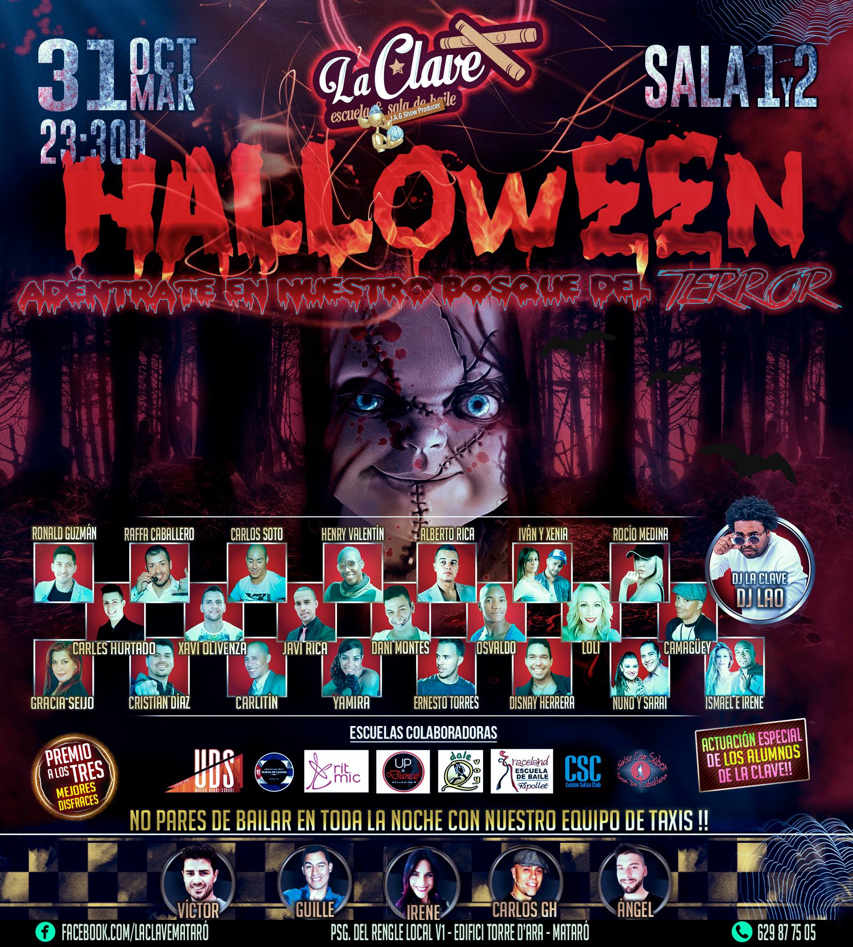 Martes 31 Fiesta Halloween en La Clave