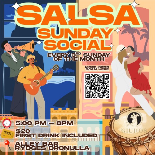 SALSA SUNDAY SOCIAL in Rydges Hotel Cronulla