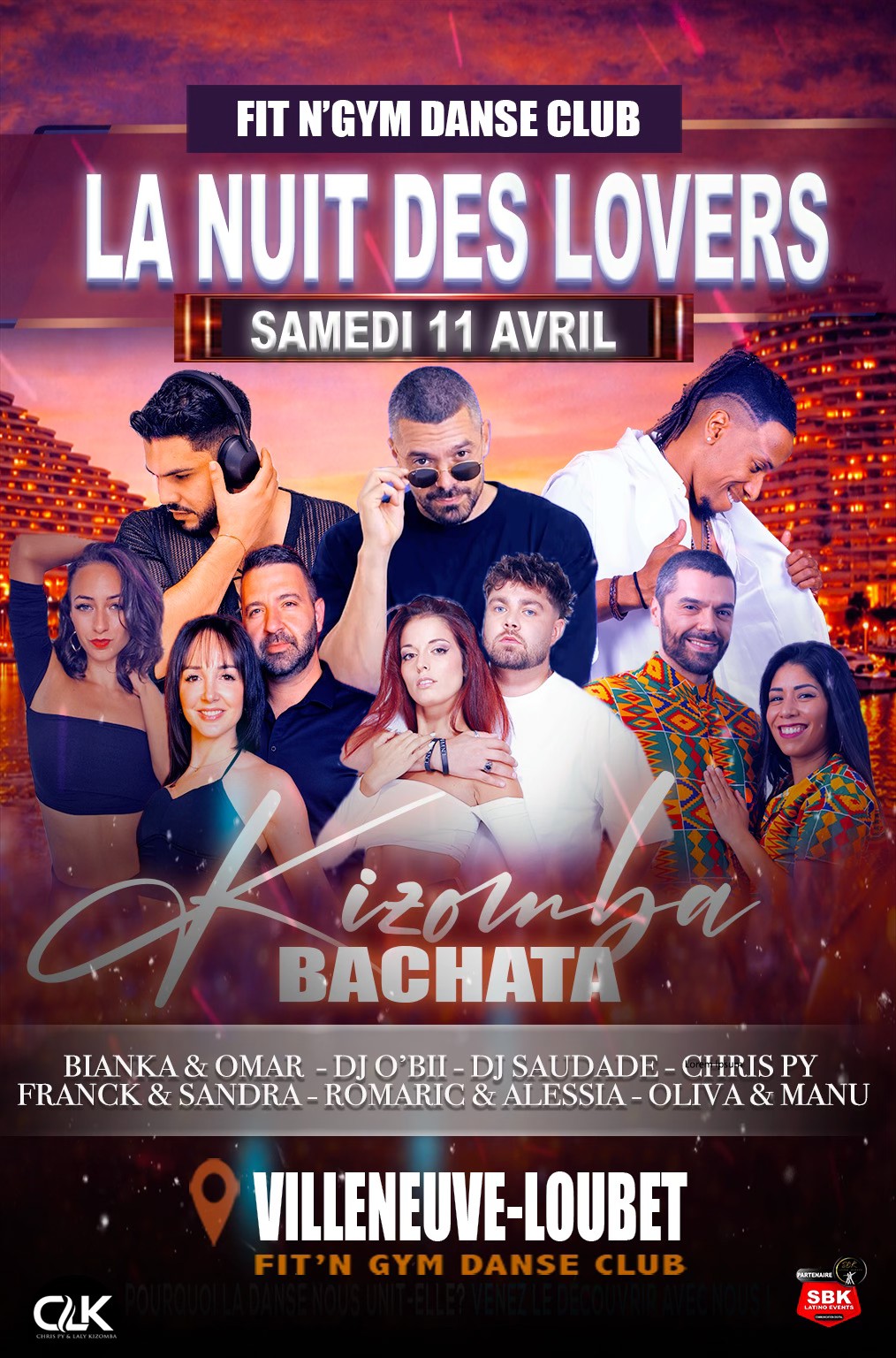 Cours et soirée des lovers Kizomba Semba & bachata
