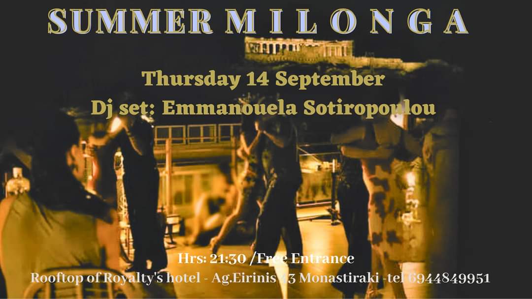 Summer milonga -Balcon de tango ❤️ Dj set: Emmanouela Sotiropoulou