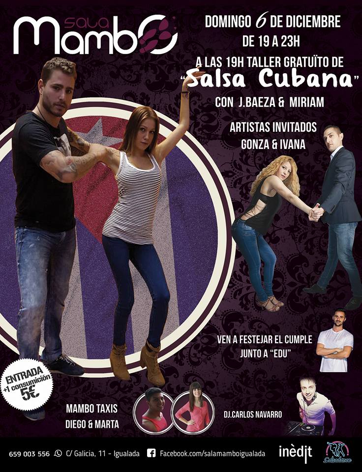 6 Diciembre Sala Mambo Igualada By Inedit Con J.Baeza Y Miriam