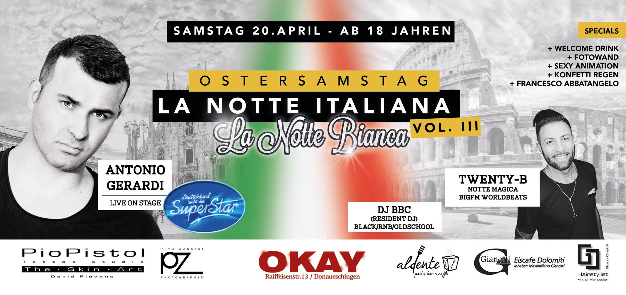 La Notte Italiana Vol. 3 Antonio Gerardi Live Ostersamstag