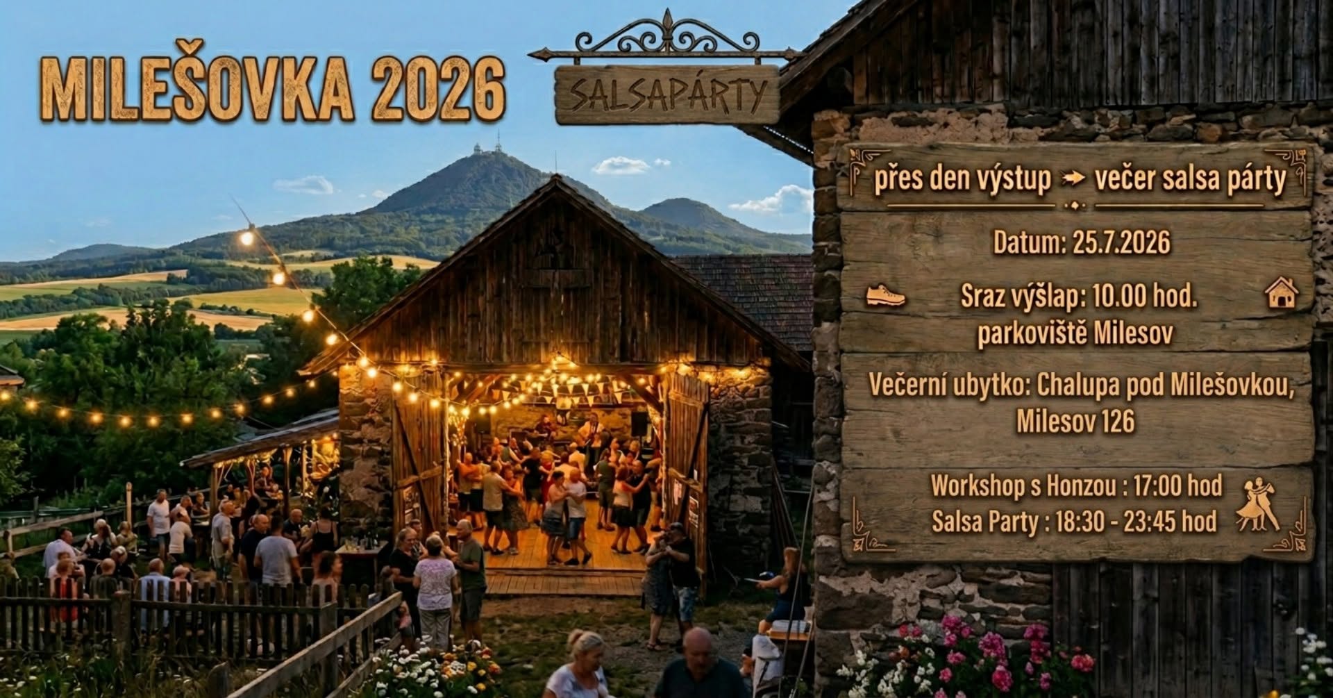 MILEŠOVKA 2026 výšlap & salsa párty