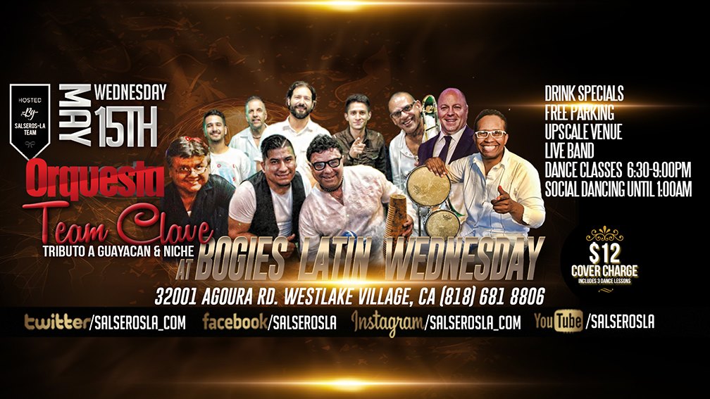 Tributo a Niche & Guayacan by Orquesta Team Clave at Bogies