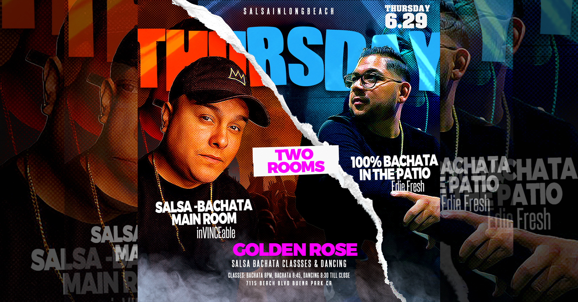 GOLDEN ROSE TWO ROOMS 100% BACHATA IN THE PATIO