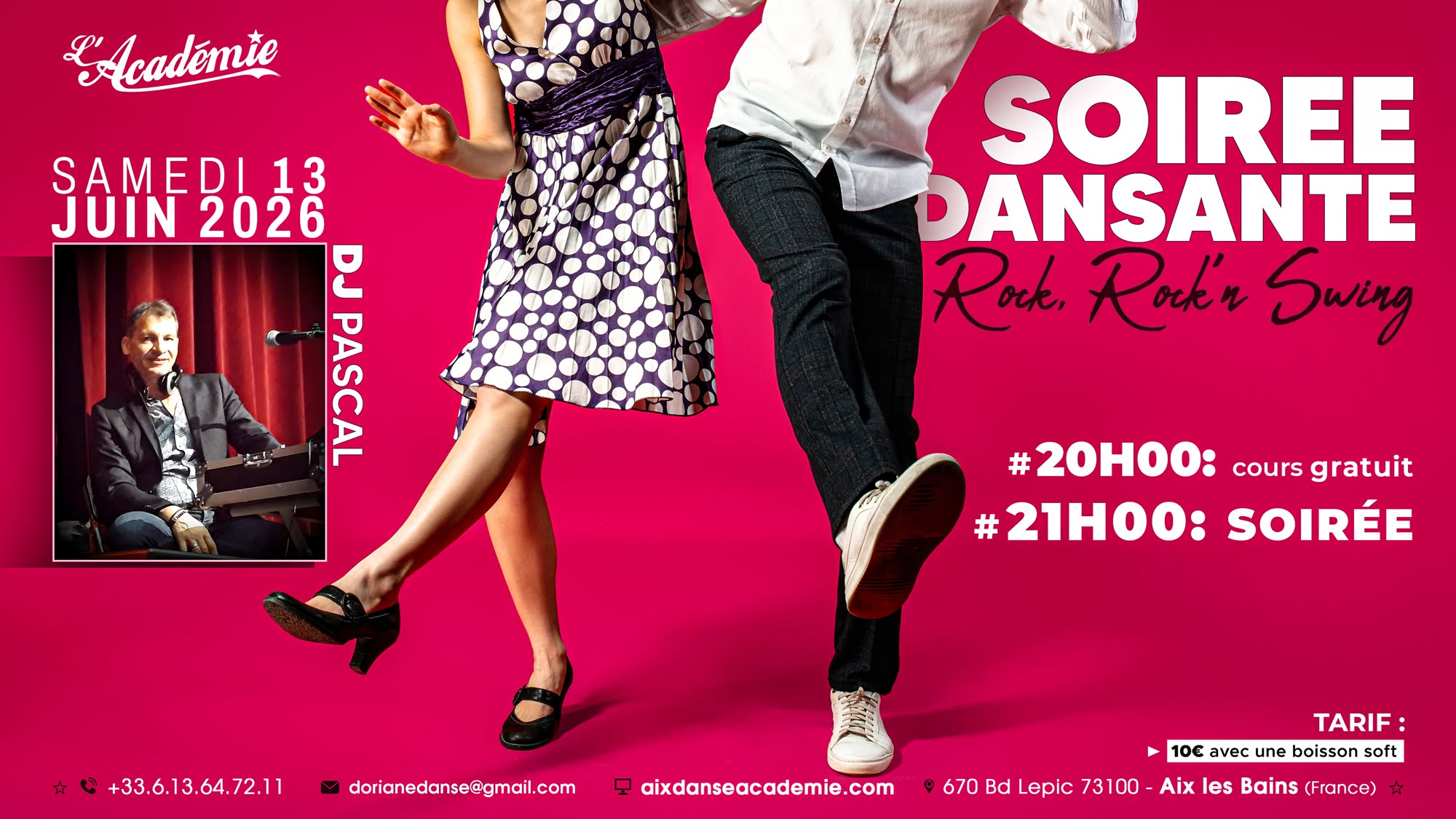 💃🕺 SOIRÉE DANSANTE Rock, Rock’n Swing 🎶