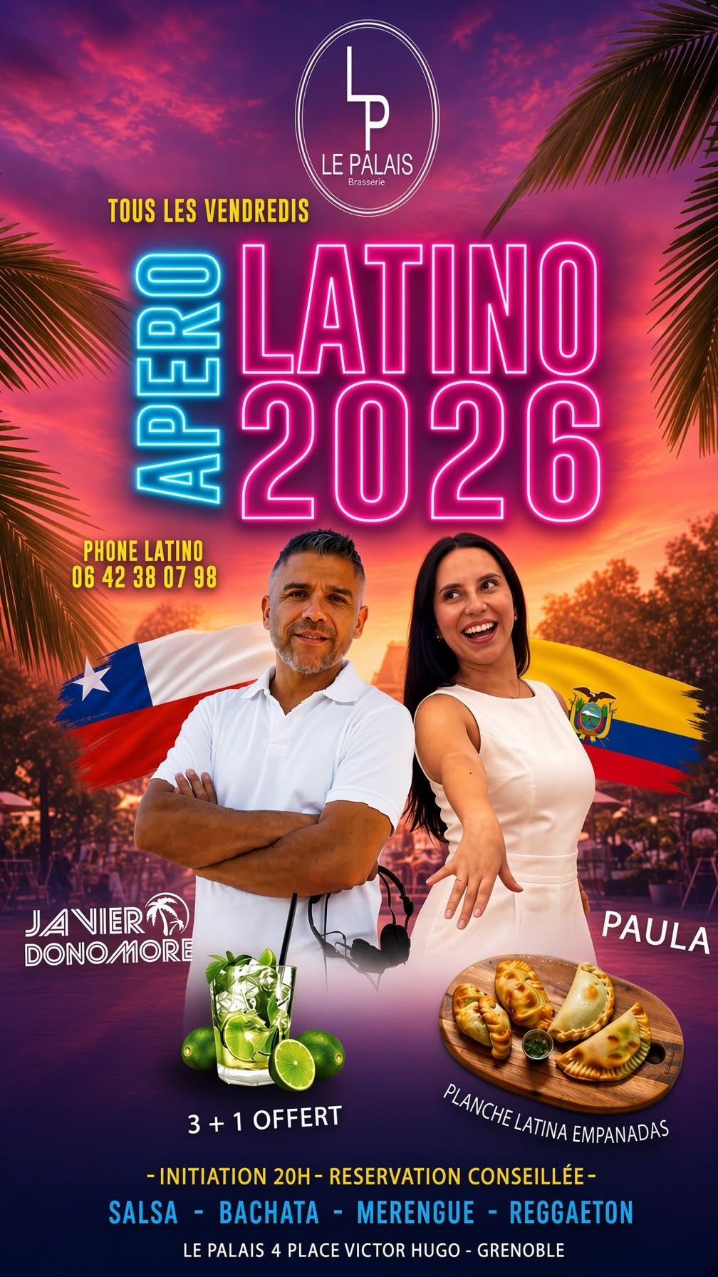 APERO LATINO Ven 21 août Le palais Grenoble