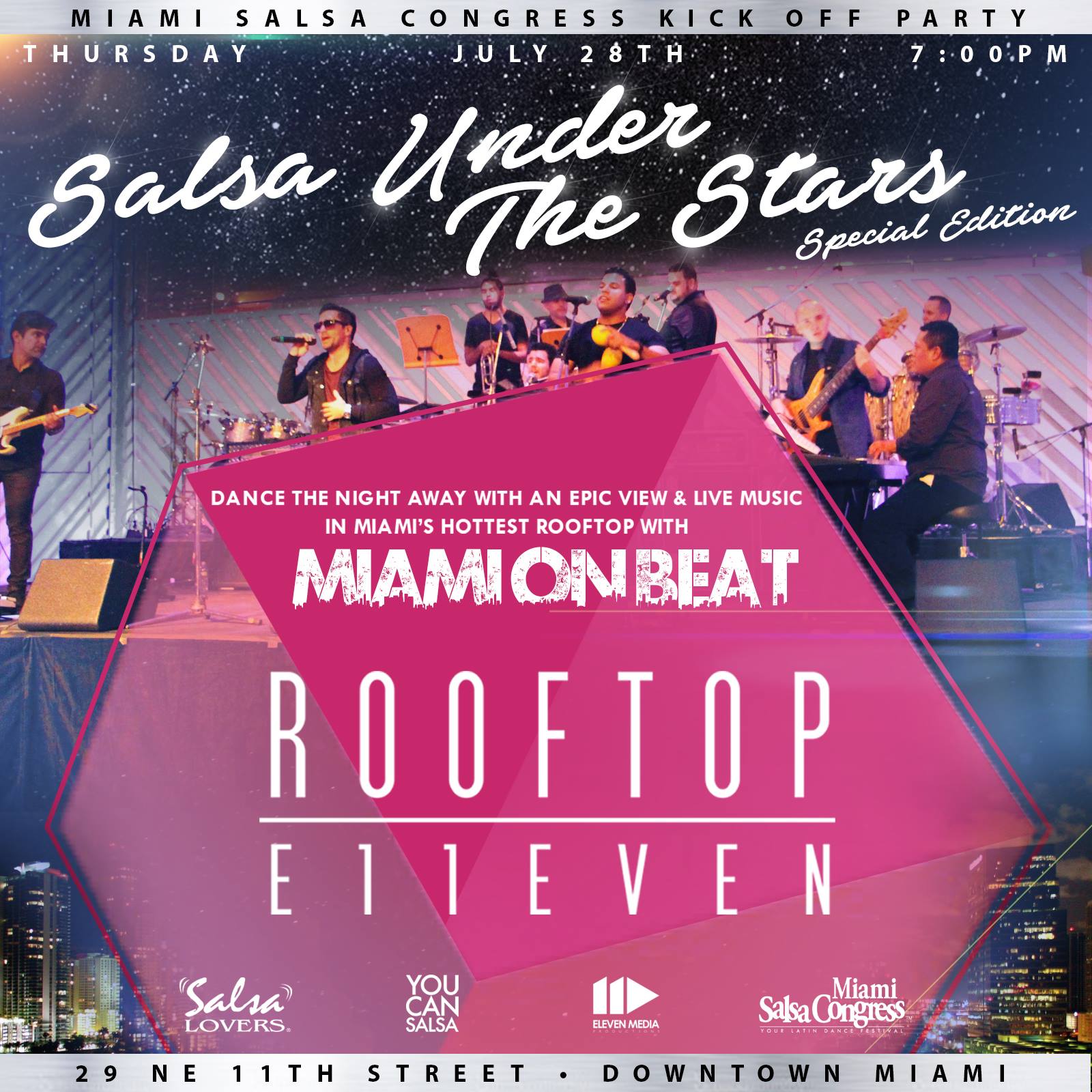 Miami Salsa Congress Kick Off Party at Rooftop E11even