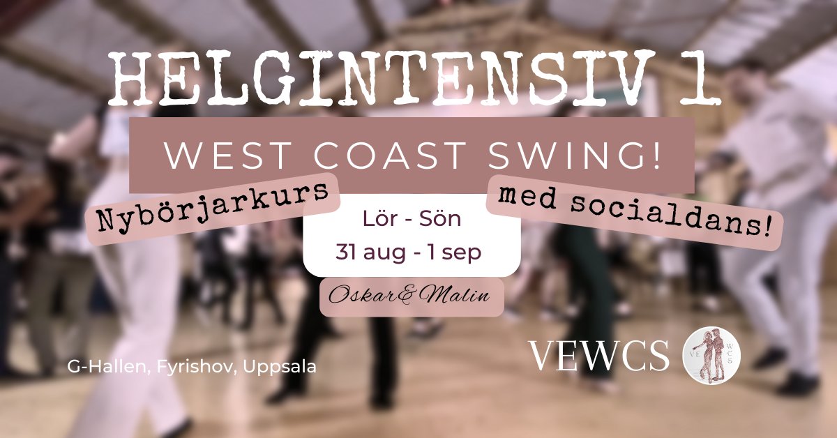 Nybörjarkurs i West Coast Swing i Uppsala!