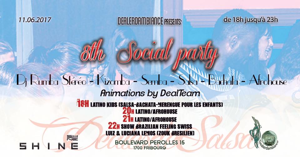 Social PARTY 8th Danser Manger Boire à l'occasion de rien