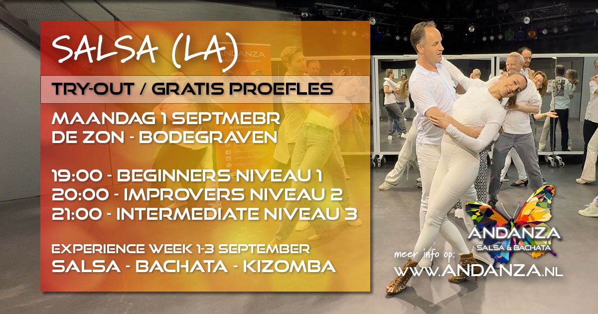 Salsa (LA) - Try-out gratis proeflessen - van beginners tot intermediate - Bodegraven