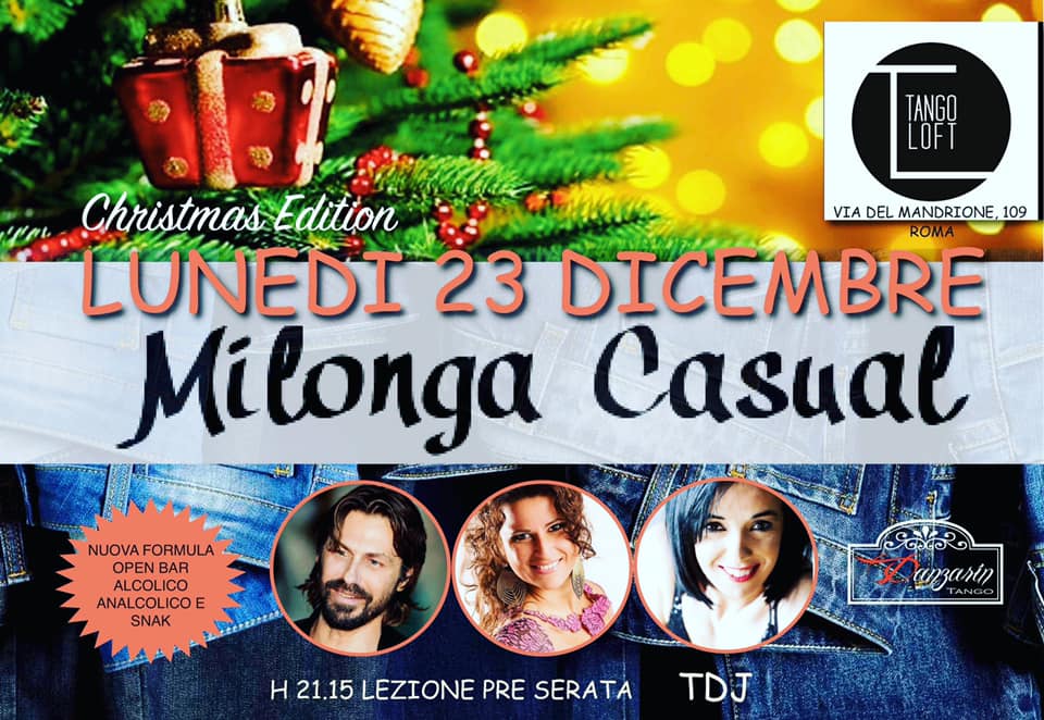 Milonga Casual lunedì 23 dicembre Christmas Edition
