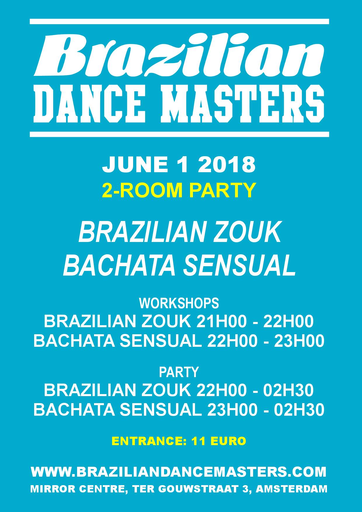 Brazilian Dance Masters 2 Room Party at Mirror Centre, June 1st