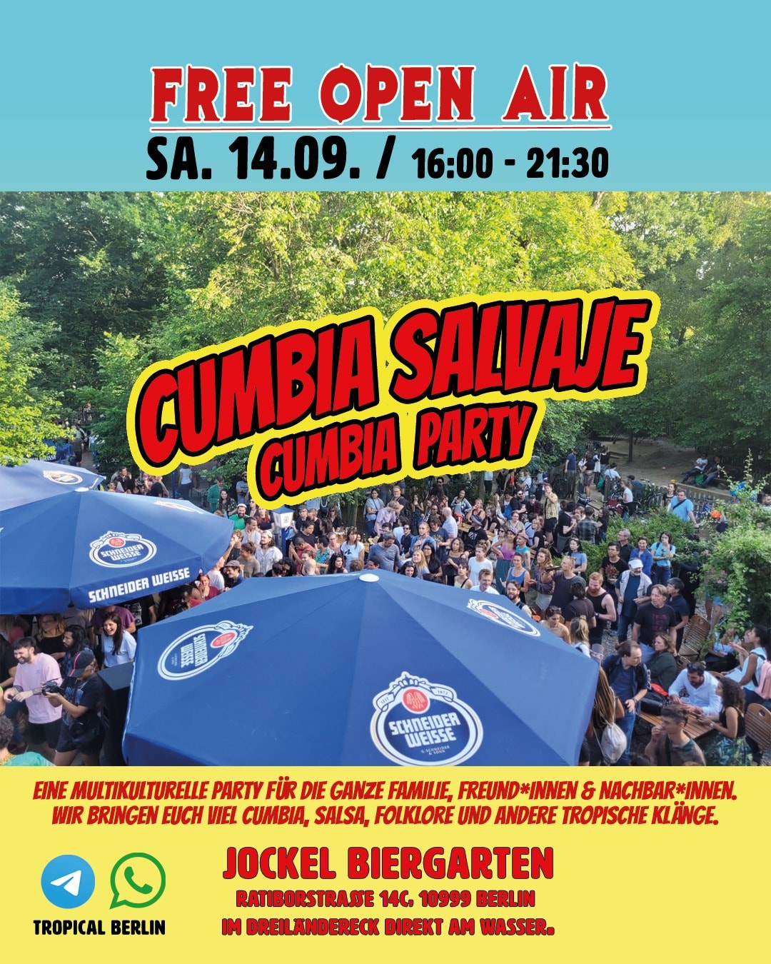 Open Air - Cumbia Salvaje Party Eintritt frei