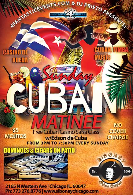 Sunday Cuban Matinee - No Cover, 2 Events in 1 night!