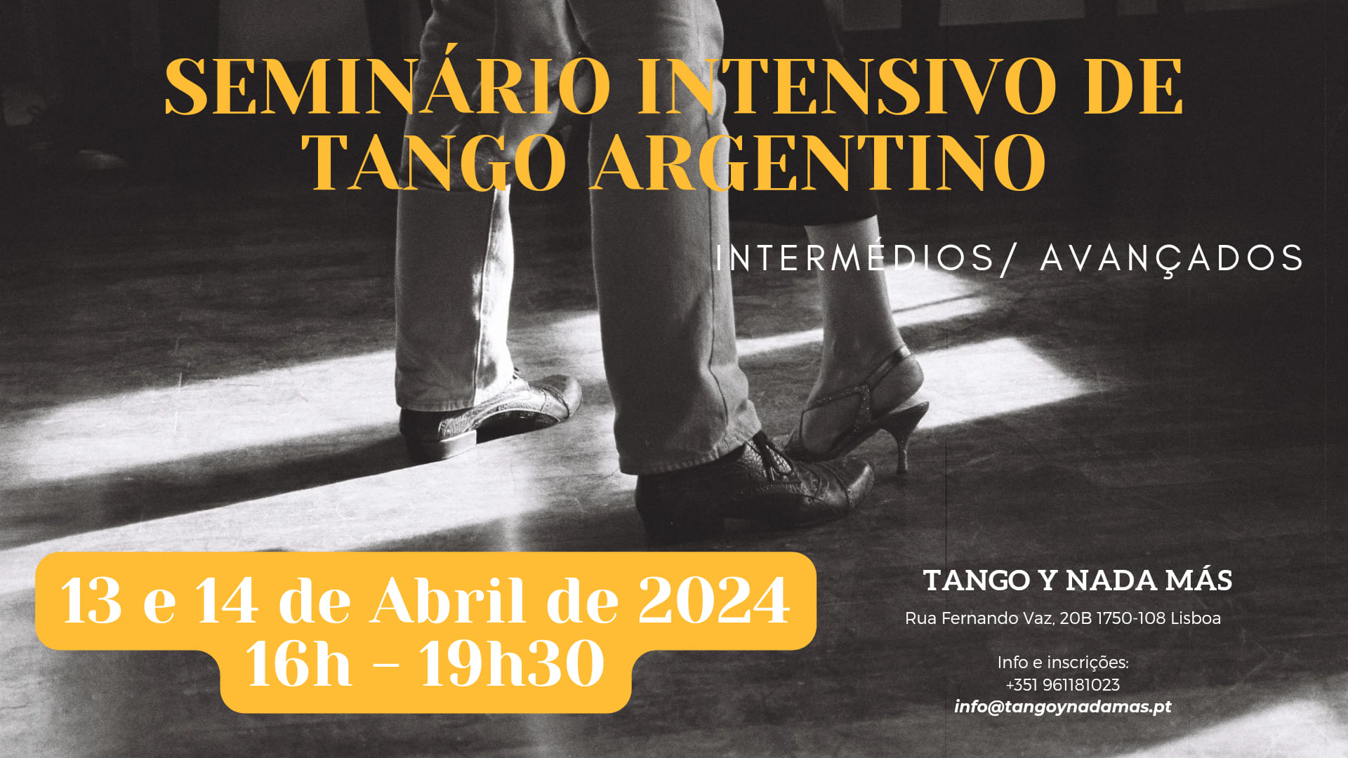 Seminário intensivo de Tango Argentino - Intermédios Avançados
