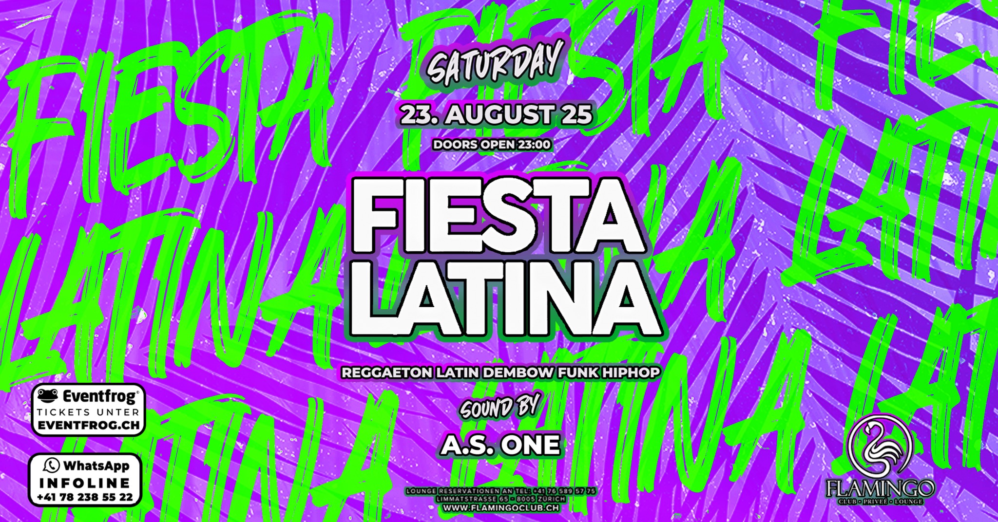 23.08 • FIESTA LATINA • Flamingo Club Zürich
