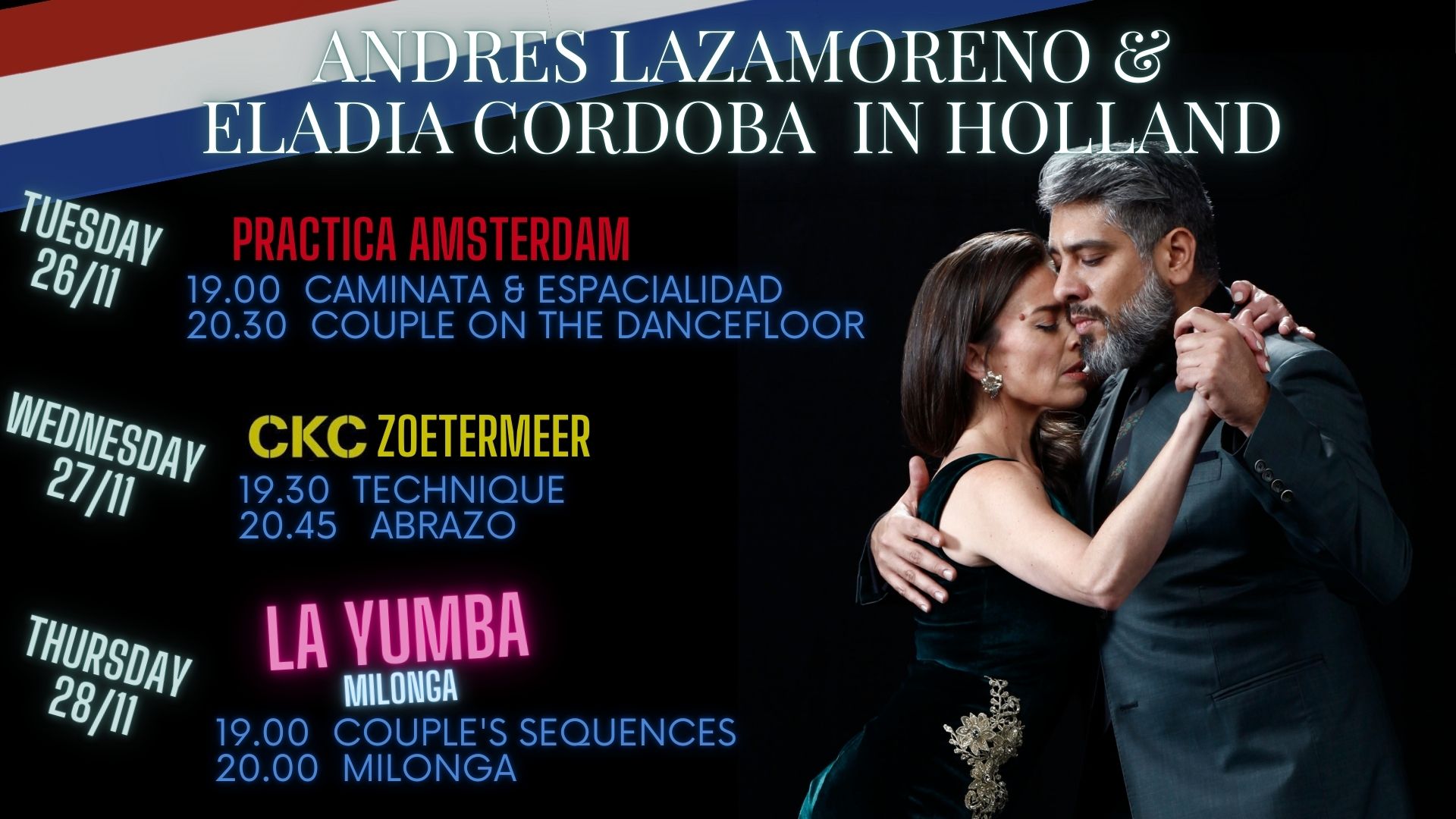 Andres Lazamoreno & Eladia Cordoba in Holland Workshops
