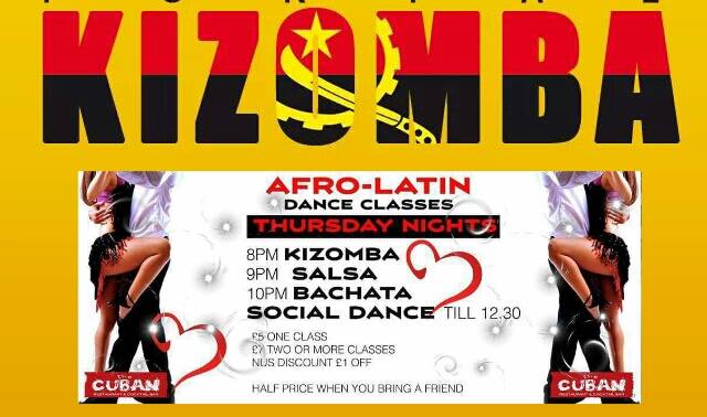I Dance On Thursday Dance Classes @ The Cuban; Kizomba; Salsa & Bachata