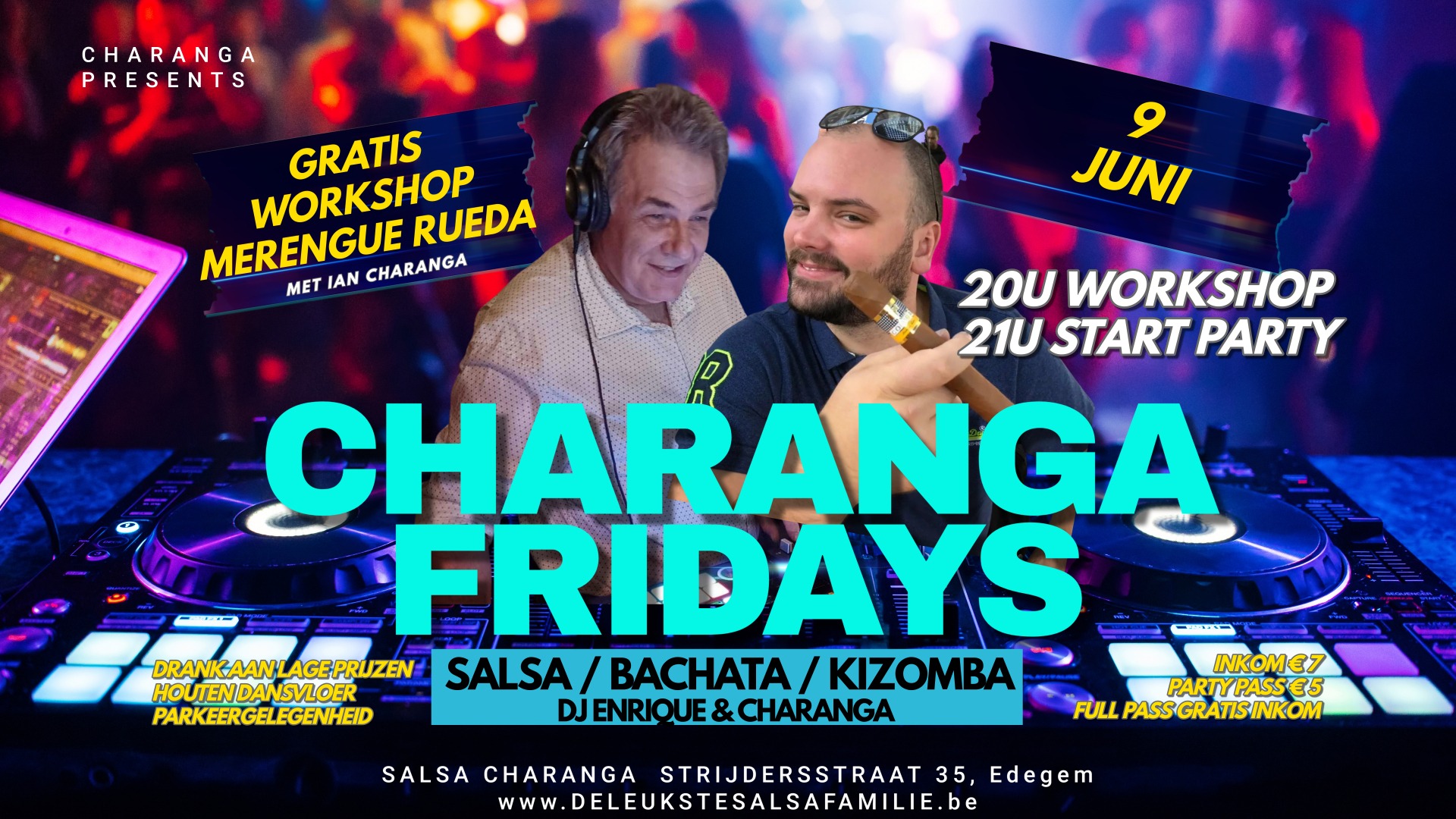 Charanga Fridays Workshop Merengue Rueda + DJ Enrique + DJ Charanga
