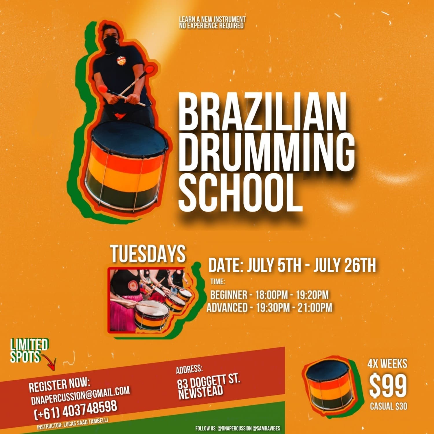 Beginners - Brazilian Drumming School