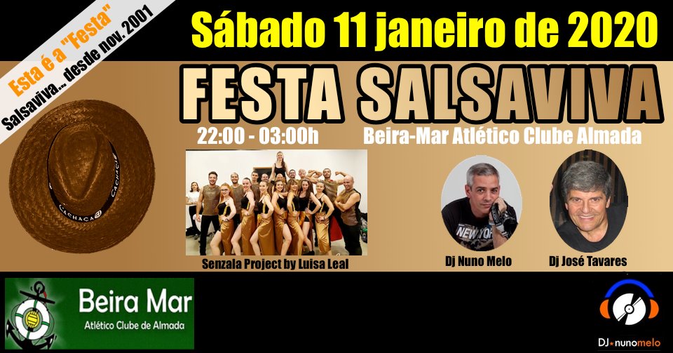 HOJE - Festa Salsaviva - Sábado 11 janeiro 2020