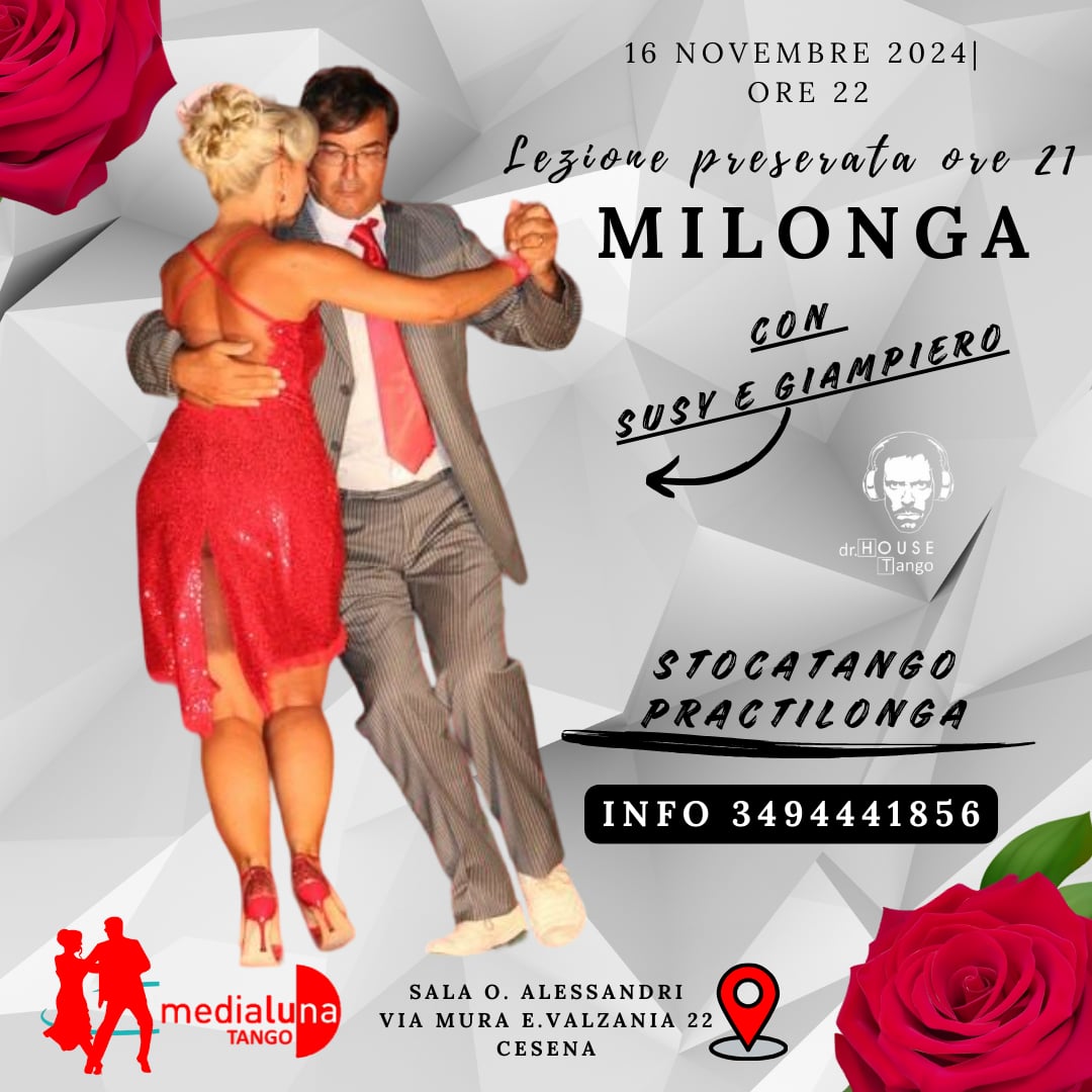 Stocatango - la milonga del sabato a Cesena! lezione di milonga in preserata