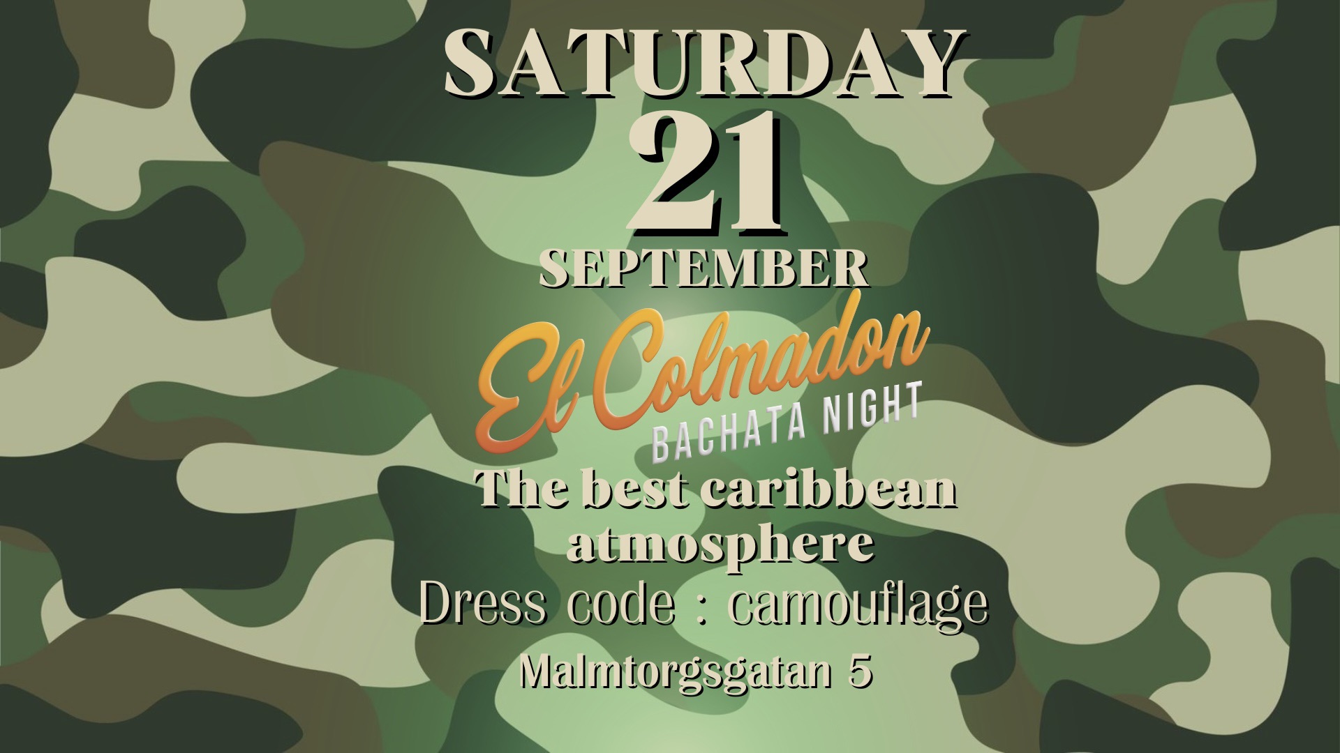 El Colmadon Bachata Night Camouflage Party by Keloke Dance Studio