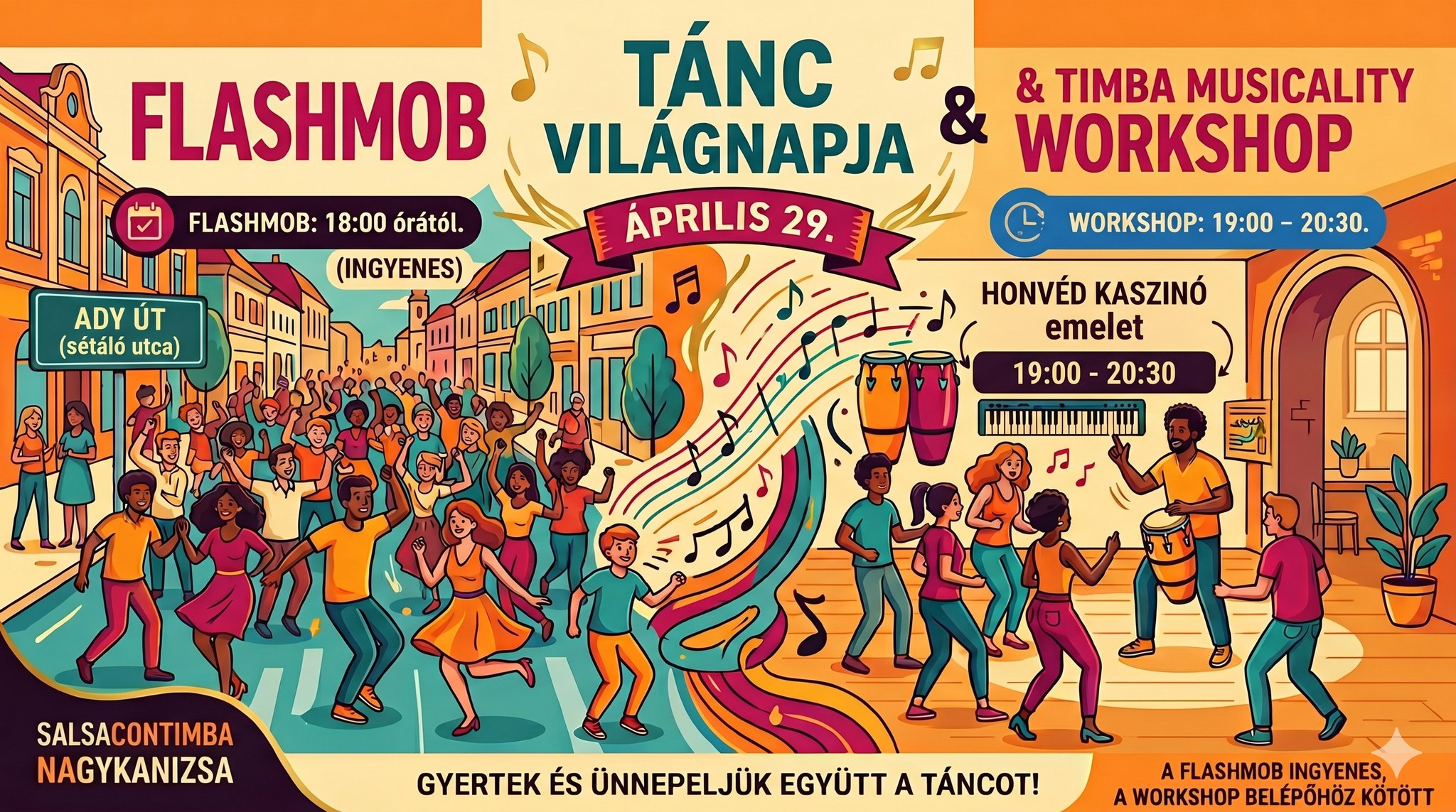 Tánc Világnapja Flashmob & Timba Musicality Workshop