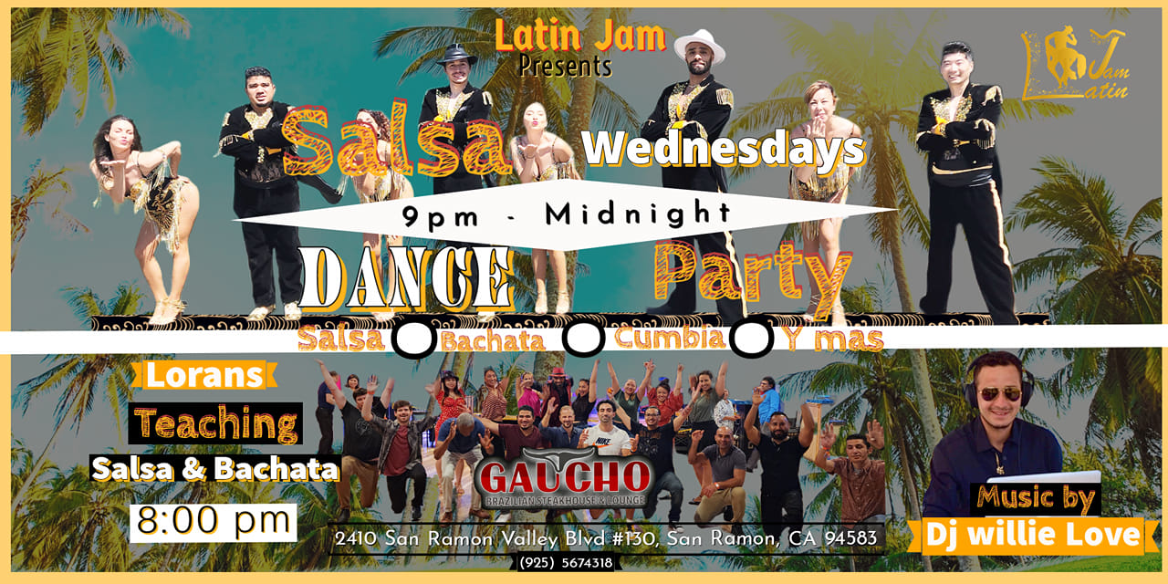Latin Jam Wednesdaysl Salsa & Bachata dance party Salsa class Bachata Class