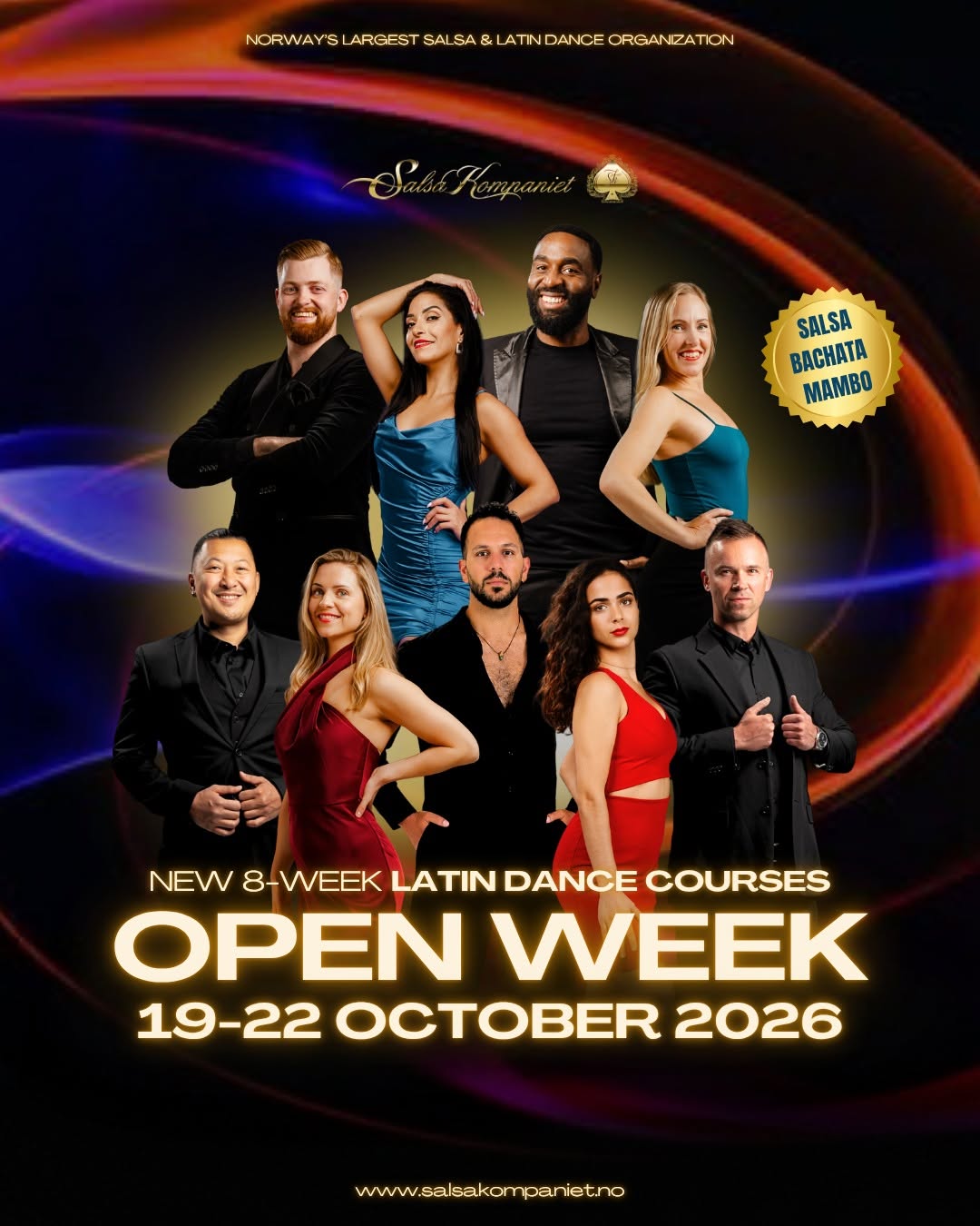 OPEN WEEK 19-22 OCTOBER New 8-Week Latin Dance Courses