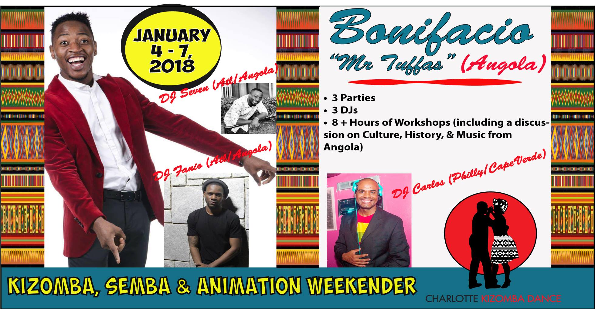 Kizomba, Semba & Animation Weekender with Bonifacio "Mr Tuffas"