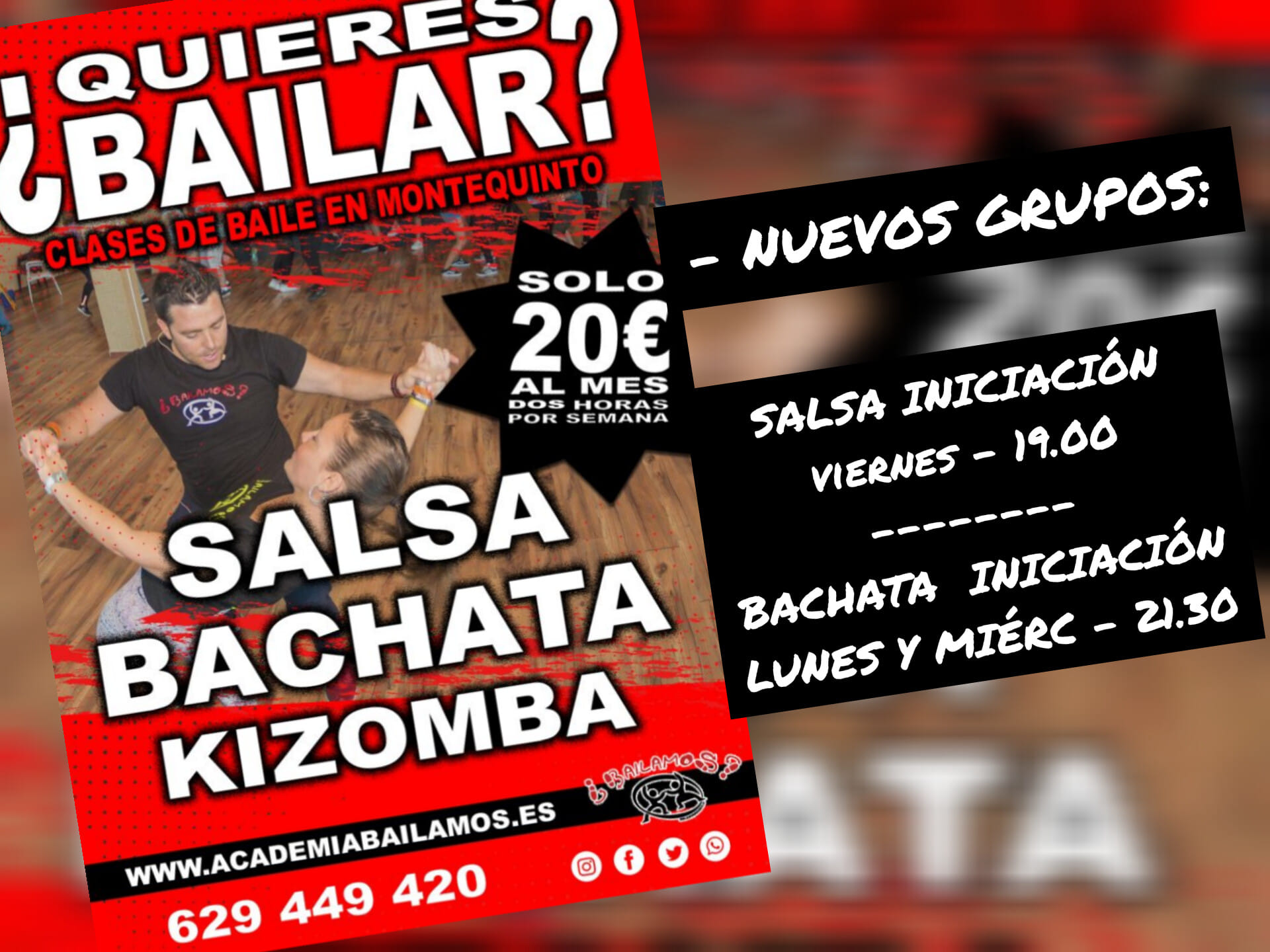 Nuevos grupos bachata inicio