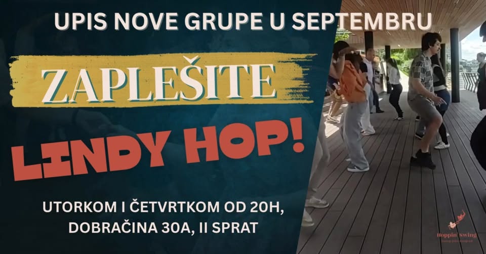 ZAPLEŠITE LINDY HOP! Upis nove grupe u septembru🎷