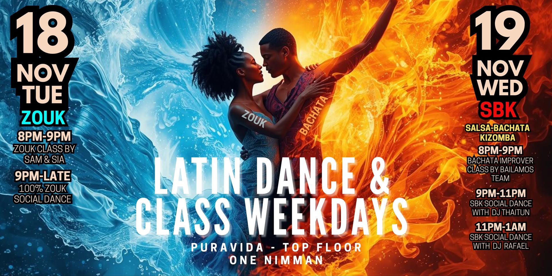 Latin Dance & Class Weekdays