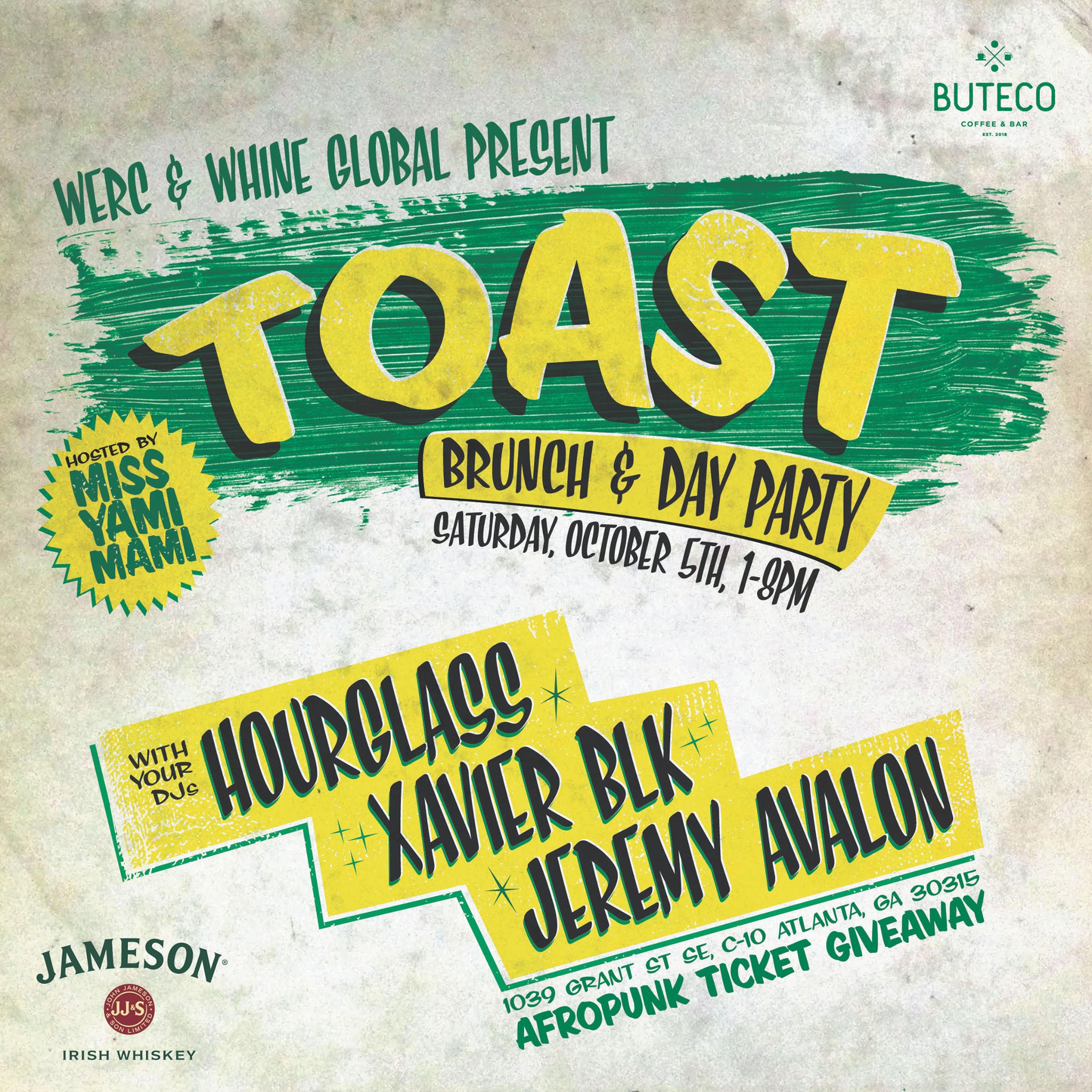 WERC Crew + Whine Global presents: TOAST (Brunch & Day Party)