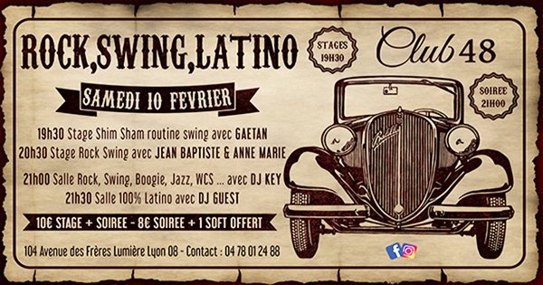 STAGES et SOIREE " ROCK, SWING & LATINO "