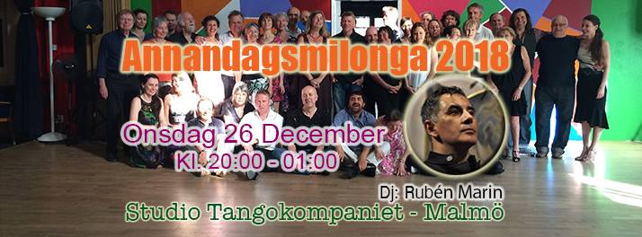 Annandagsmilonga 26 dec. 2018 i Malmö
